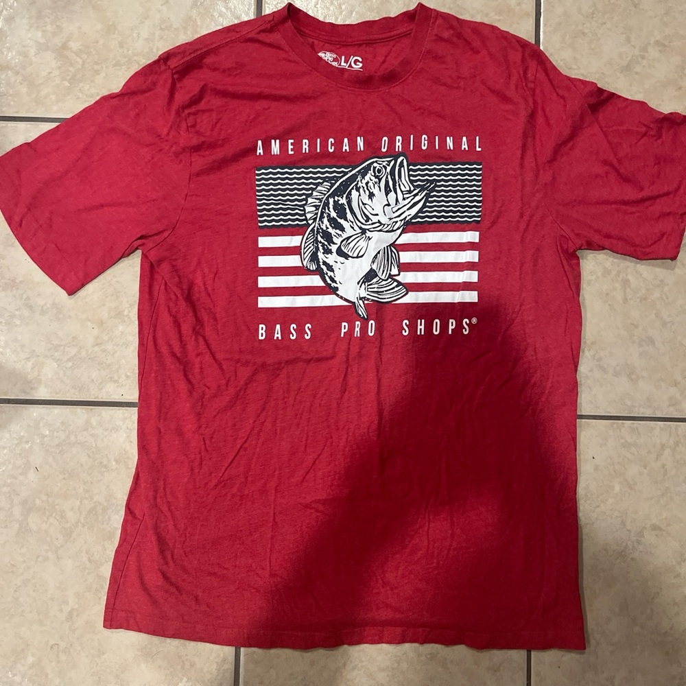 Bass Pro Shops Red Short Sleeve Tee American Original